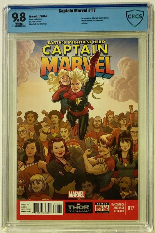 Captain Marvel #17 CBC 9.8 ? 2nd Appearance Kamala Khan Ms Marvel Disney+