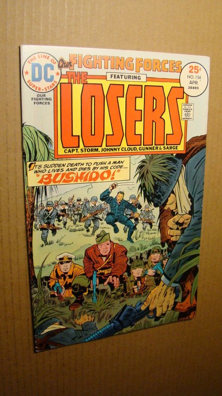 OUR FIGHTING FORCES 154 *HIGH GRADE* JOE KUBERT ART 1974 LOSERS SARGE CAPT STORM