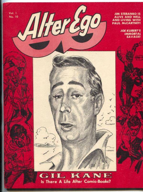 Alter Ego Fanzine  #10 1969-GIL KANE-WALLY WOOD-SEULING-KUBERT FN