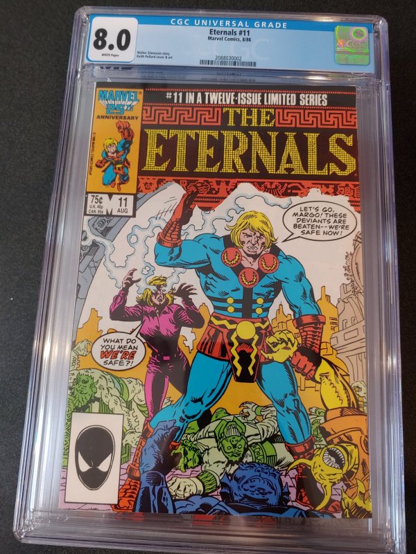 ​ETERNALS #11 CGC 8.0 WHITE PAGES