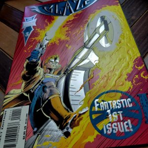 BLAZE #1 VF+ (Marvel 1994) GHOST RIDER / Midnight Sons / Embossed Foil Cover