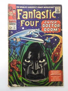 Fantastic Four #57 (1966) GD+ moisture damage, 2 in spine split, tape pull fc