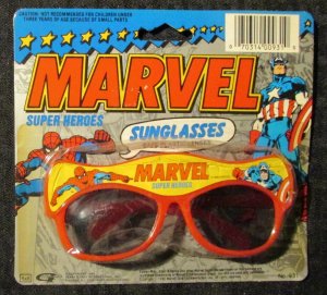 1990 MARVEL SUPER HEROES Sunglasses MOC C-6.5 Captain America / Spider-Man