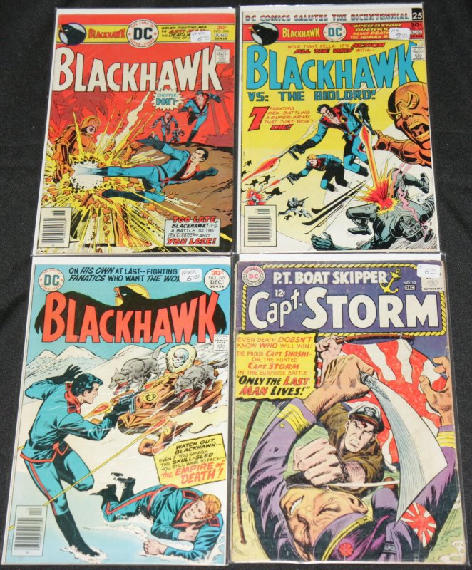 Vintage Marvel/DC Silver-Bronze Age WAR TITLES 7pc Mid Grade Comic Lot Blackhawk