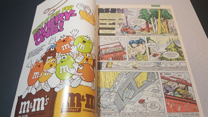 Transformers #18 (July 1988) 8.5 VF+ Marvel Comic