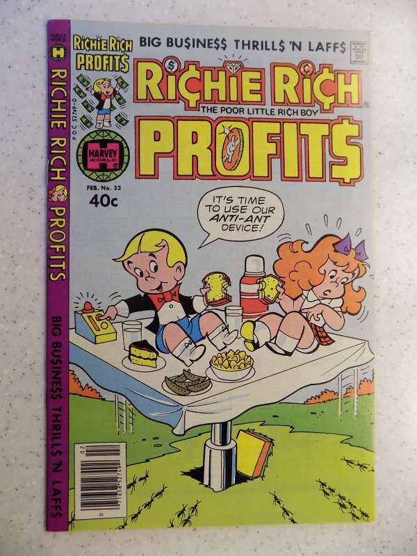 RICHIE RICH PROFITS # 33 HARVEY CARTOON ADVENTURE FUNNY