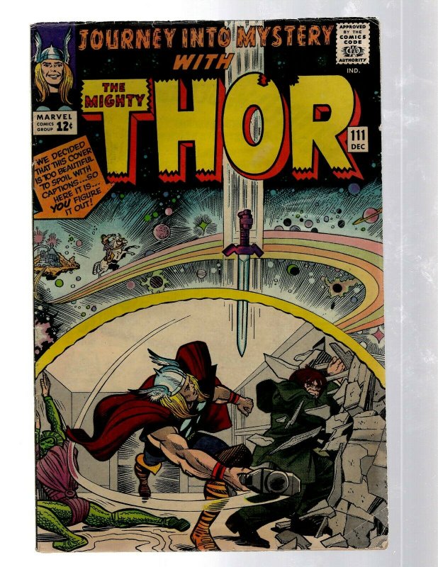 Journey Into Mystery # 111 FN Marvel Comic Book Thor Loki Odin Asgard Sif RB8