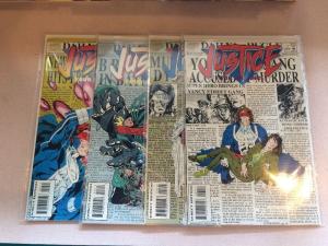 Justice 1-4 Complete Near Mint Lot Set Run