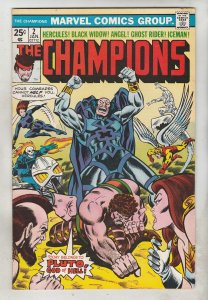 The Champions #2 1976 PRICE DROP! Pluto Key! Ghost Rider, Black Widwow VF/NM Wow