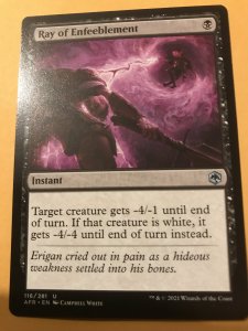 RAY OF ENFEEBLEMENT : Magic the Gathering MtG / Adventures in Forgotten Realms