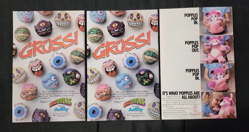 Madballs 3PC LOT #1-3 - Howie Post Art / Complete Set (9.0/9.2) 1986