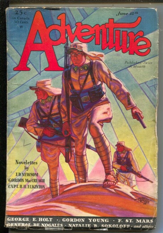 Adventure 6/15/1931-Butterick-pulp stories-Hubert Rogers cover-Howard Ellis D...