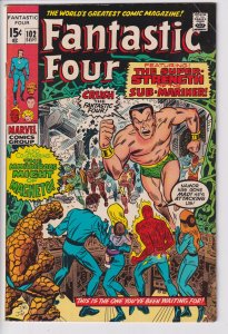 FANTASTIC FOUR #102 (Sep 1970) VGF 5.0 off white to white!