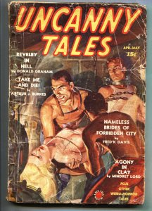 Uncanny Tales Pulp  4/1939-1st issue- Schomburg art- Classic Key issue G