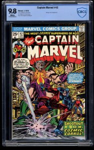 Captain Marvel #42 CBCS NM/M 9.8 White Pages