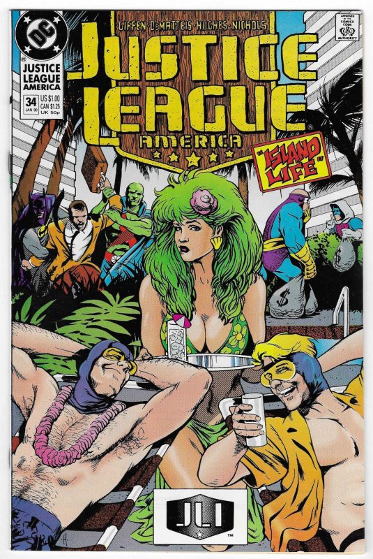 Justice League America #34 Direct Edition (1990)