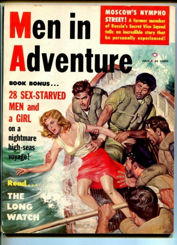 MEN IN ADVENTURE #2-JULY-1959-PULP THRILLS-SPICY-TERROR-CHEESECAKE-CRIME-good-