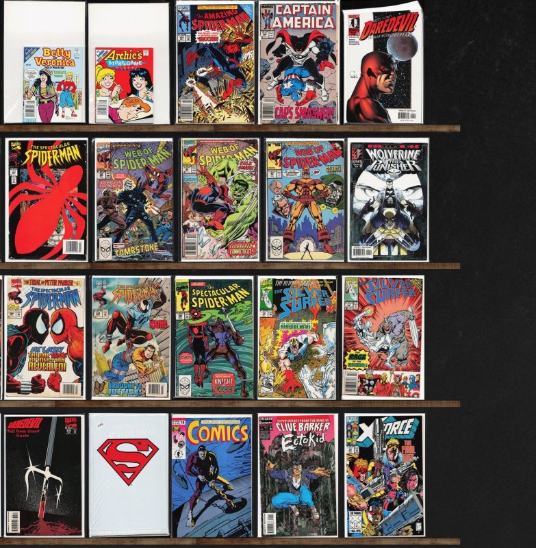 Huge Lot 130+ Comics with The Spectacular Spider-Man, Captain America & More!