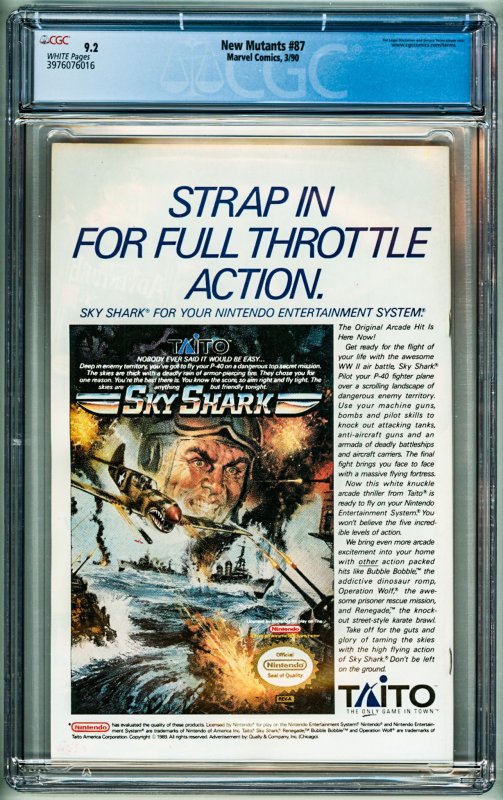 The New Mutants #87 (1990) CGC 9.2! 1st Appearance of Cable!