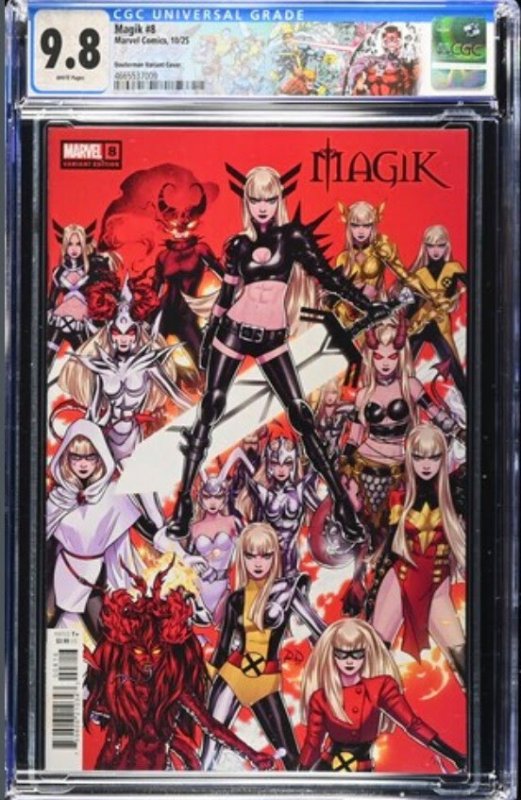 MAGIK #8 CGC 9.8 ? 1:25 RUSSELL DAUTERMAN VARIANT CUSTOM X-MEN LABEL