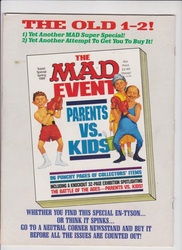 MAD MAGAZINE  U.S EDITION 1989 # 284 / BRITISH EDITION JAN. 1989 #321