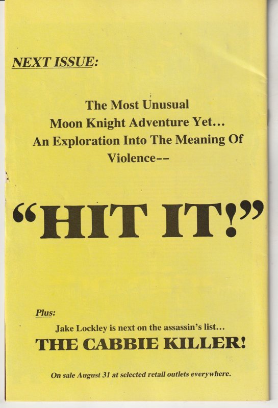 Moon Knight(vol. 1) # 25 1st appearance of Black Spectre