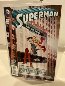 Superman 43  Supergirl Bombshell Variant 2015  9.0 (our highest grade)