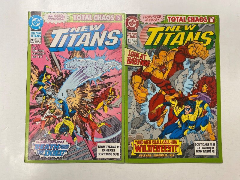 4 The New Titans DC comic books #87 89 90 91 33 KM12