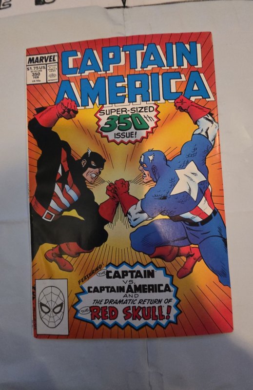 CAPTAIN AMERICA #350 (1989) JOHN WALKER vs STEVE ROGERS! SUPER-SIZED ISSUE