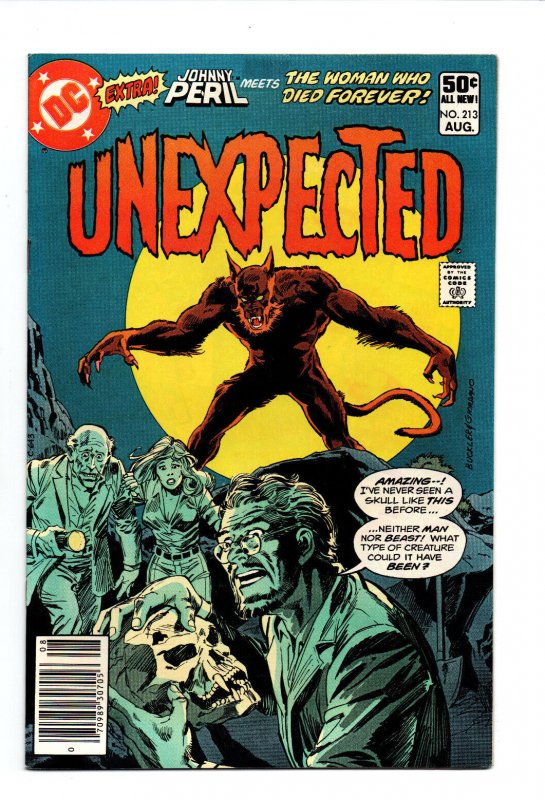 Unexpected #213 newsstand - werewolf cover - Horror - 1981 - VF/NM 