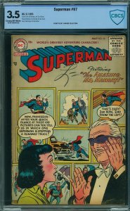 Superman #97 (1955) CBCS 3.5 VG-