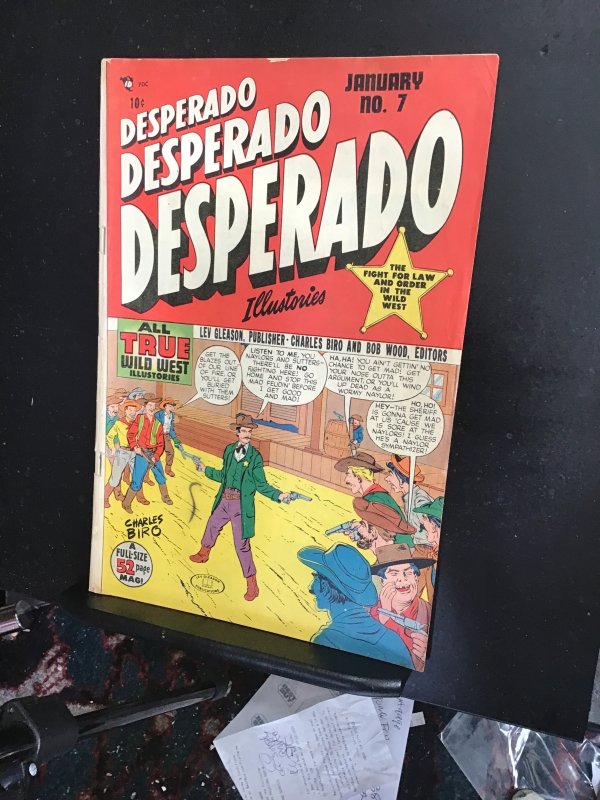 Desperado #7 (1949) Charles Biro Golden age western! Mid-grade VG/FN Wow