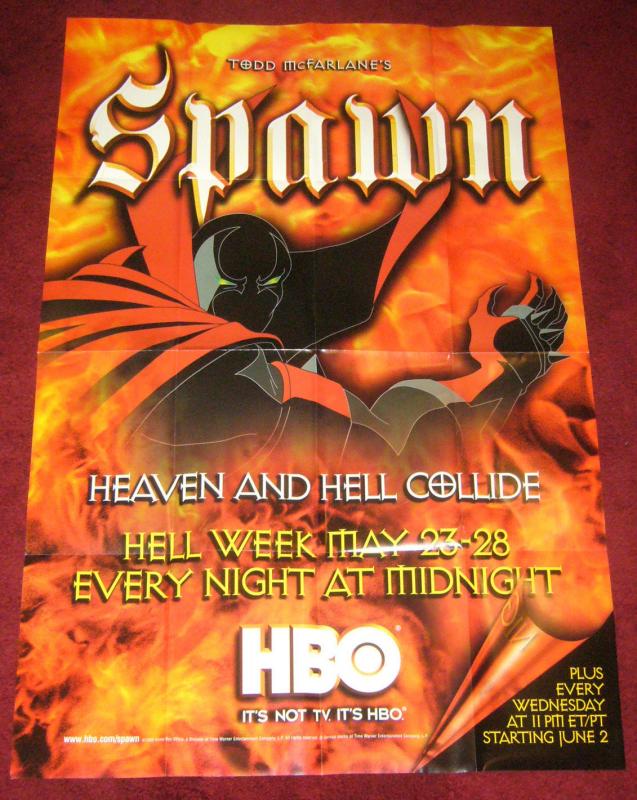 Todd McFarlane's Spawn poster 40 x 27 HBO show 1999