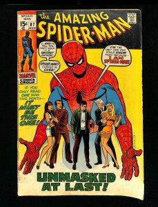 Amazing Spider-Man #87 Identity Revealed! John Romita Jr. Stan Lee!