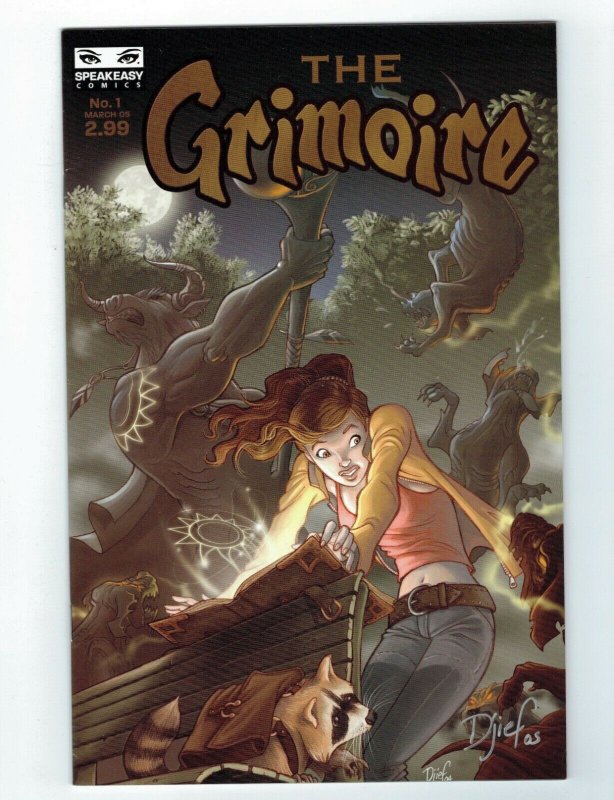 the Grimoire #1 VF- signed by artist Djief with COA - Speakeasy - supernatural 