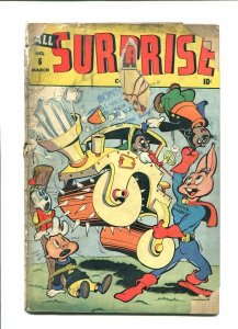 ALL SURPRISE 6-1944-SUPER RABBIT-RARE TIMELY COVER FR
