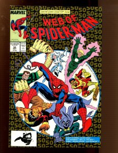 WEB OF SPIDER-MAN #50 - ALEX SAVIUK COVER + INTERIOR (9.0) 1989