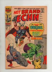 Not Brand Echh #3 - Thor Hulk Captain America Parody - (Grade 6.0) 1967
