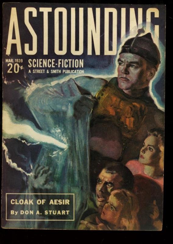 Astounding Pulp March 1939- Science Fiction- Cloak of Aesir