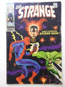 Doctor Strange #179 (1969) Guest Starring Spidey! Ditko Art!! Solid VG- Cond!