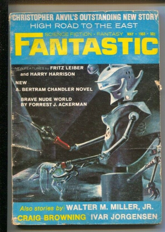 Fantastic 5/1968--Robot cover-Fritz Leiber-Harry Harrison-Forresst J. Ackerma...