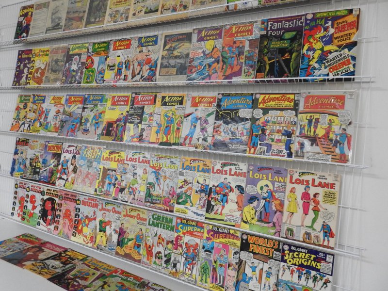 Lot of 66 Low Grade Comics W/ Superman, Lois Lane, Flash! See Description!