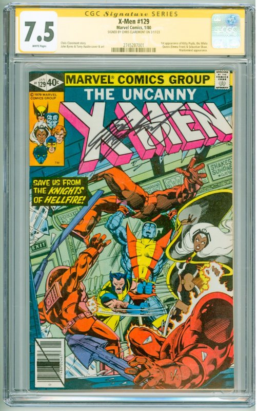 The X-Men #129 (1980) CGC Signature 7.5! Signed by Chris Claremont!