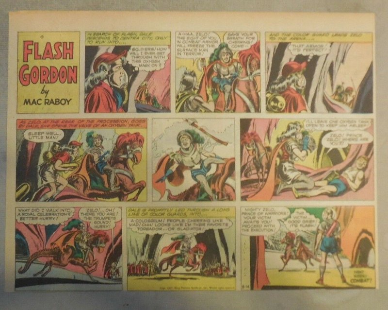 Flash Gordon Sunday Page by Mac Raboy from 8/14/1955 Half Page Size