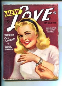 PULP:  NEW LOVE-NOV 1945-ROMANTIC PULP FICTION-PIN-UP GIRL COVER-CHARM BRACEL...