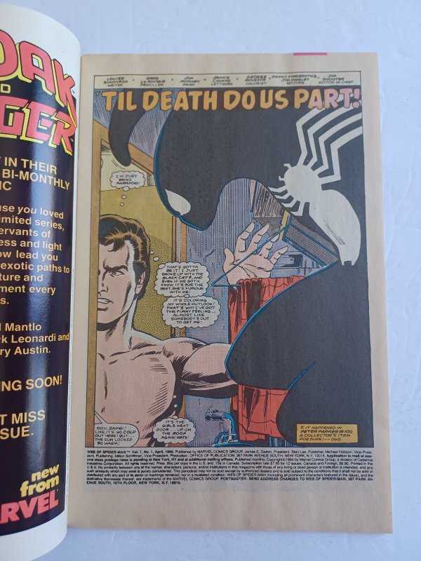 Web of Spider-Man #1 - Black Symbiote costume - 1985 -  (-NM)