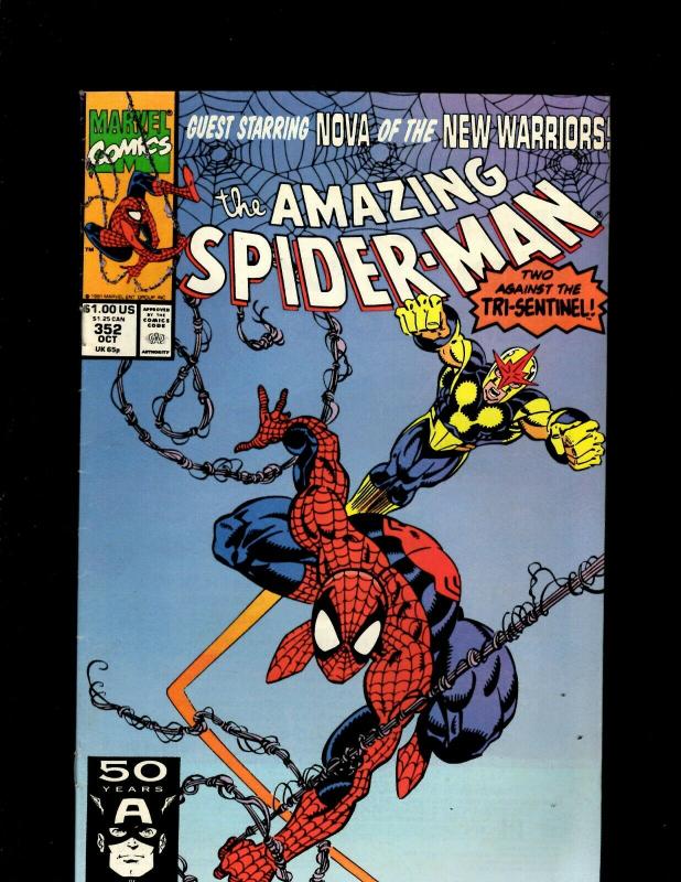 Lot of 6 Comics Spider-Man 351 352 Iron Fist 6 Venom 1 Frankenstein 20 ++ J369