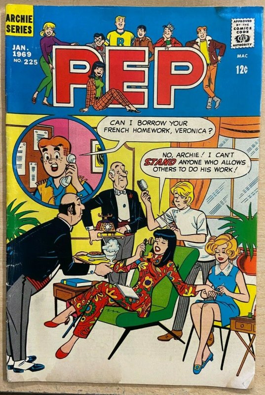 PEP #225 (Archie, 1/1969) VERY GOOD (VG) Archie, Veronica cover