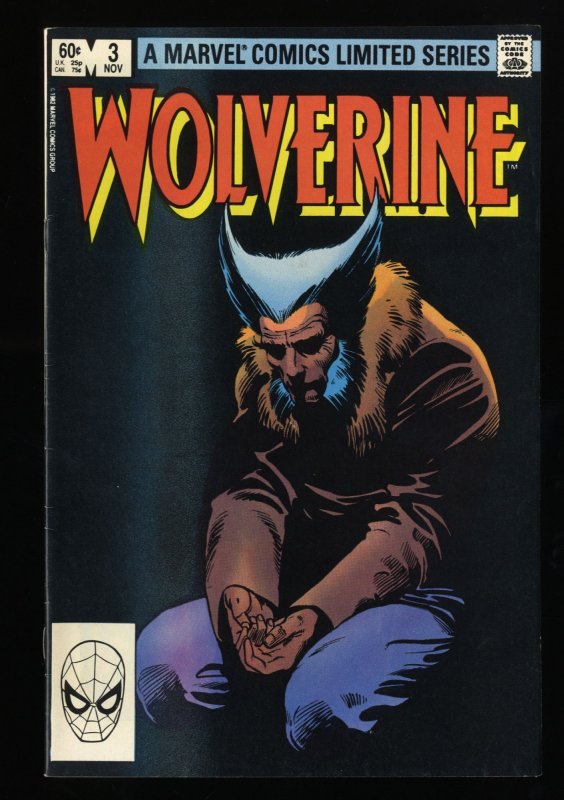 Wolverine (1982) #3 VF+ 8.5 Limited Series Frank Miller! John Buscema Art!