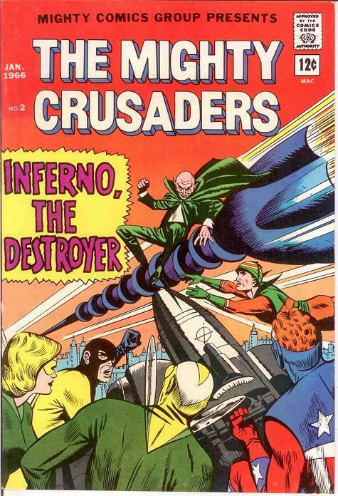 MIGHTY CRUSADERS (1965-1966 MIGHTY) 2 VF  January 1966 COMICS BOOK